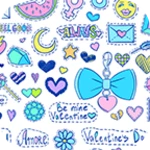 whimsical stickers theme android application logo